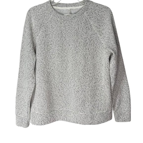 LOU & GREY FOR LOFT Women's Crewneck Stitched Cotton Blend Sweater Beige Size M - Picture 1 of 7